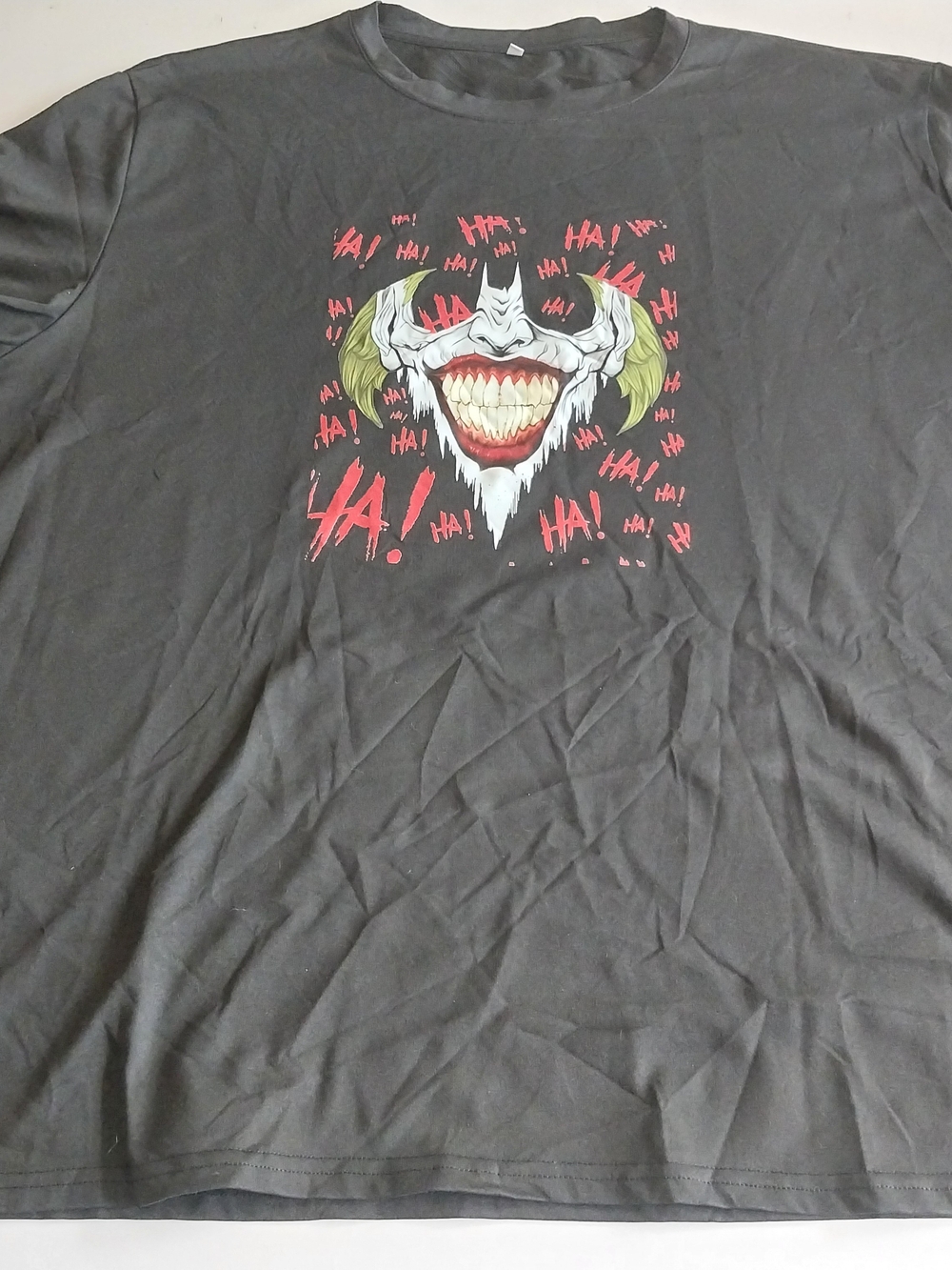 Black Joker Graphic T-Shirt - Screaming Smile